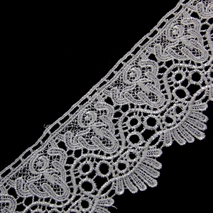 8.5cm Chemical Embroidery Polyester Lace Fabric