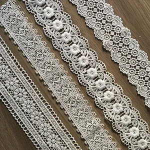 french wholesale Bilateral 5CM polyester chemical embroidery lace designs