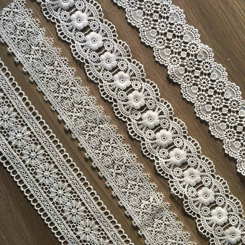 french wholesale Bilateral 5CM polyester chemical embroidery lace designs