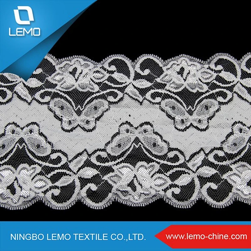 Fashional Knitting Elastic Lace Trim, Top Selling Lace Fabric