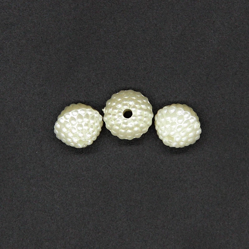 Vivid White Color 10mm ABS mixed Shape Plastic Polished Beads