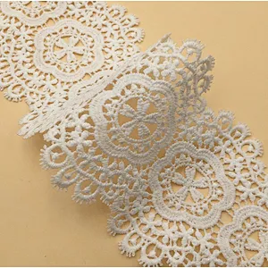 2019 latest african design polyester DIY lace  trim for dress