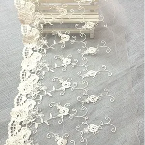 New French Lace Designs Printed Guipure Lace Cotton Lace Fabrics For Dress