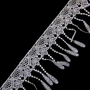 7.5cm Chemical Embroidery Polyester Lace Fabric for Dress