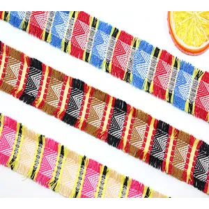 classic 3cm african ribbon tassel woven lace trim