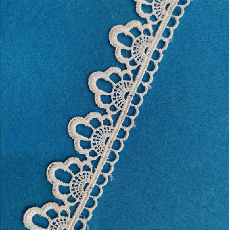 15yard  2cm Chemical Embroidery  Polyester Lace for Cloth