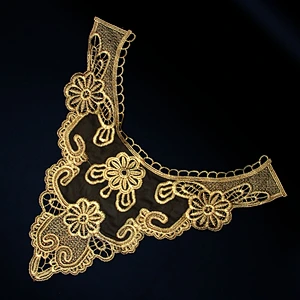 20.5cm V Shaped Lady Clothing Flower Pattern Polyester Collar Lace