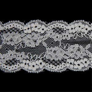 6cm Flower Design Elastic Spandex and Nylon Lace Trim