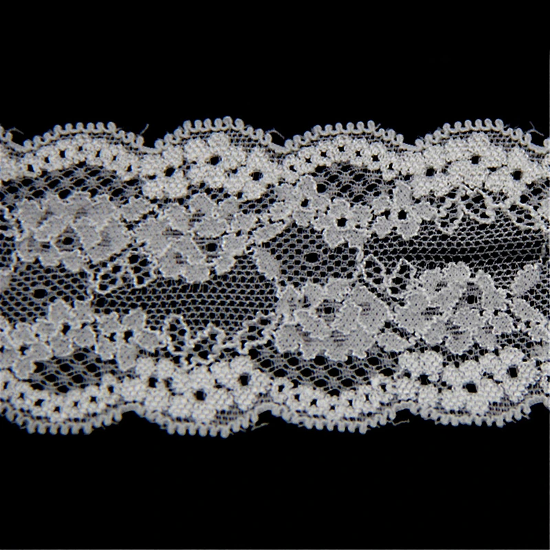 6cm Flower Design Elastic Spandex and Nylon Lace Trim