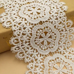 2019 latest african design polyester DIY lace  trim for dress