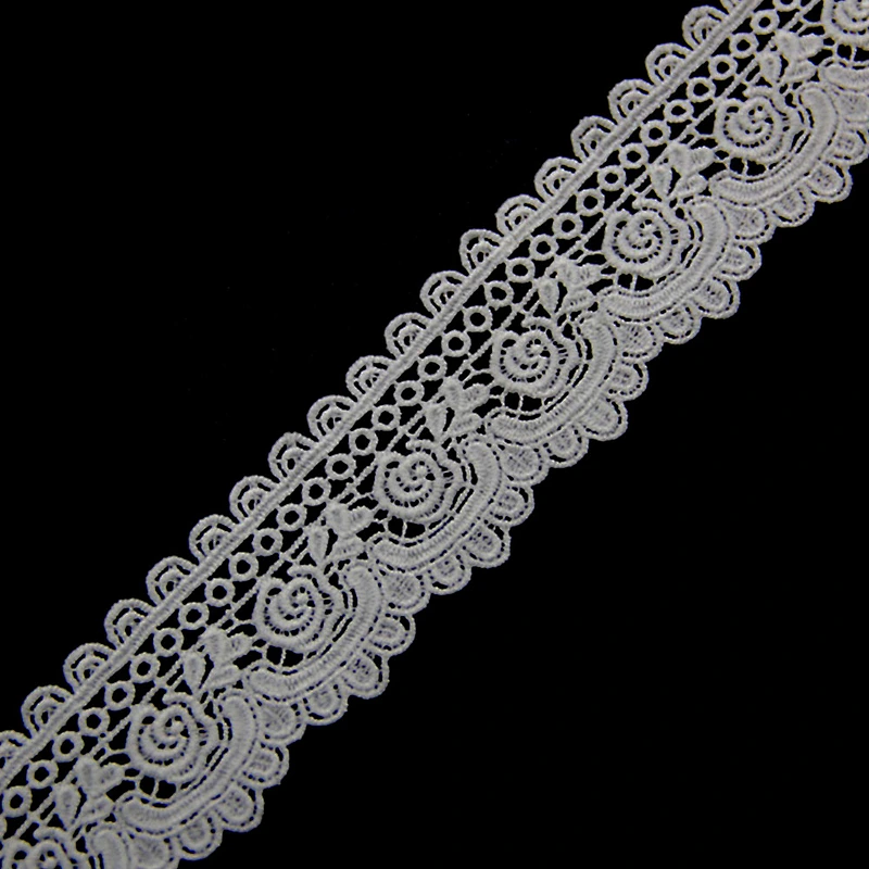 7cm Saree Chemical Embroidery White Lace for Bag Decoration