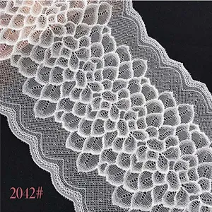 Fashion hot sale 18*100cm black&white french eyelash floral lemo lace
