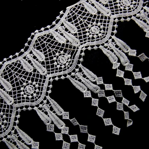 10.8cm  100% Polyester Chemical Embroidery Lace Trim
