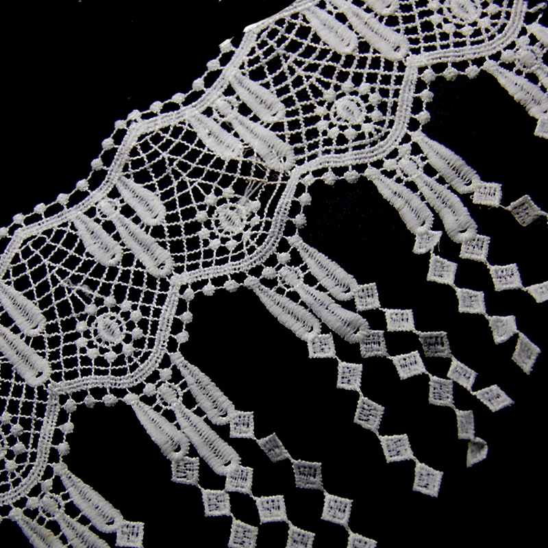 10.8cm  100% Polyester Chemical Embroidery Lace Trim