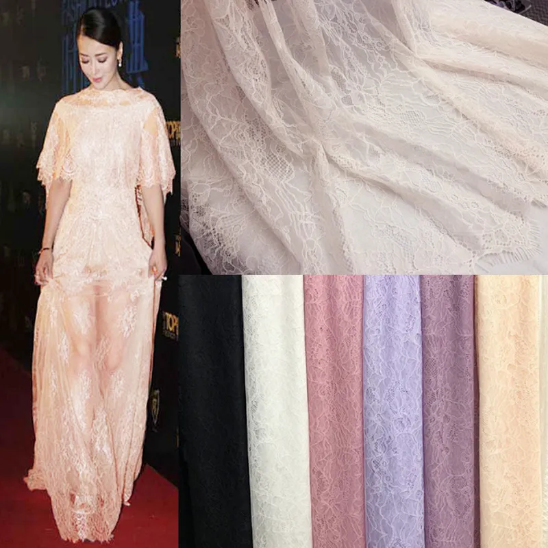 2019 New Style Tulle Embroidered Nylon Lace Fabric