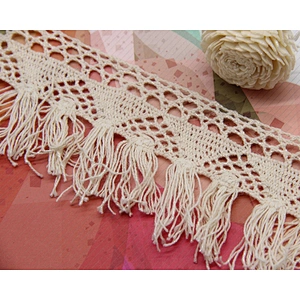 5.3cm Factory Price Eco-friendly Cotton Crochet Lace Trim for Table Cloth