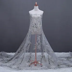 African Bridal Wedding Dress Tulle Lace Fabric