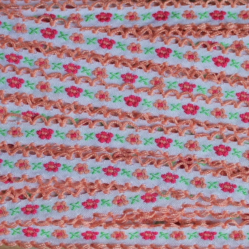 Factory direct 1.2cm french costume lace trim jacquard ribbon  embroidery curtain home textile