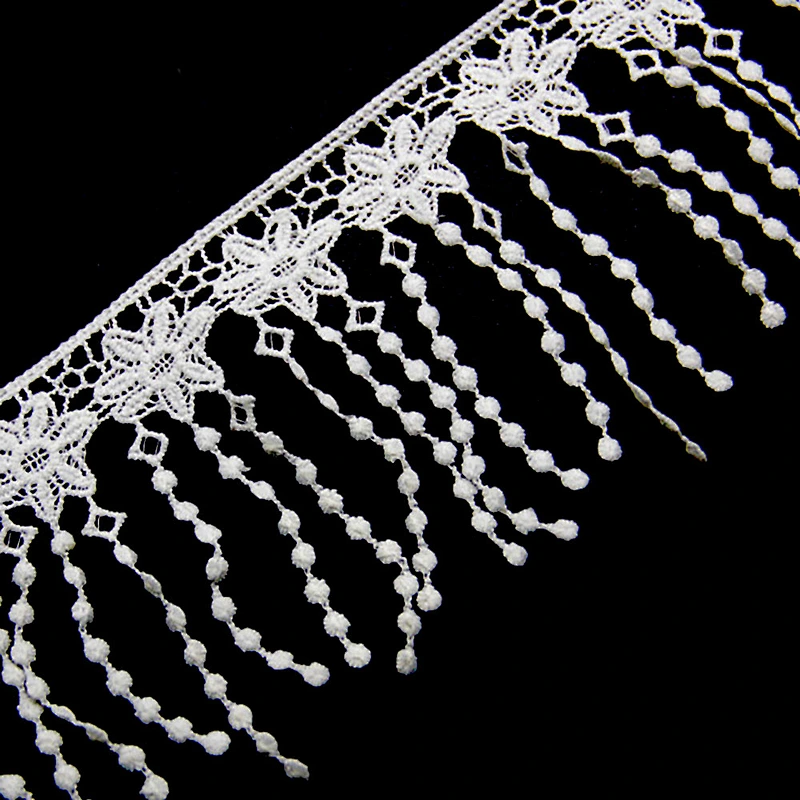 14.7cm  100% Polyester Chemical Embroidery Lace Dress Fabric