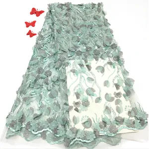 2019 hot selling fashion applique mesh lace fabric wedding dress fabric