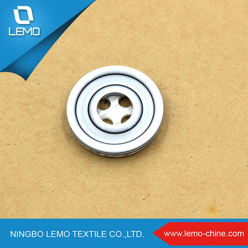lemo Thick Cream Pearlized Plastic Buttons 8mm