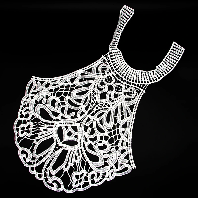 42cm Spring New Style Assorted Pattern Milk Yarn porous Collar Lace