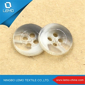 White 4 holes Round Button For T-shirt