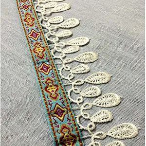 Fashion national embroidery lace accessories vintage clothing fabric accessories embroidery lace ribbon