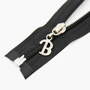 Wholesales 5# Cheap blue Nylon Zipper with logo B