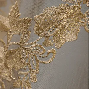 3D flower embroidery mesh african lace fabric nigerian lace fabric 2019 for bride wedding dress