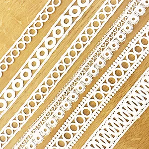 wholesale different african design polyester round  lace trim