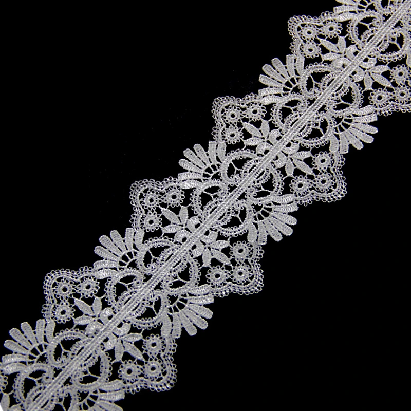 5cm Butterfly Design Embroidery Saree Chemical Cording Lace for Skirt