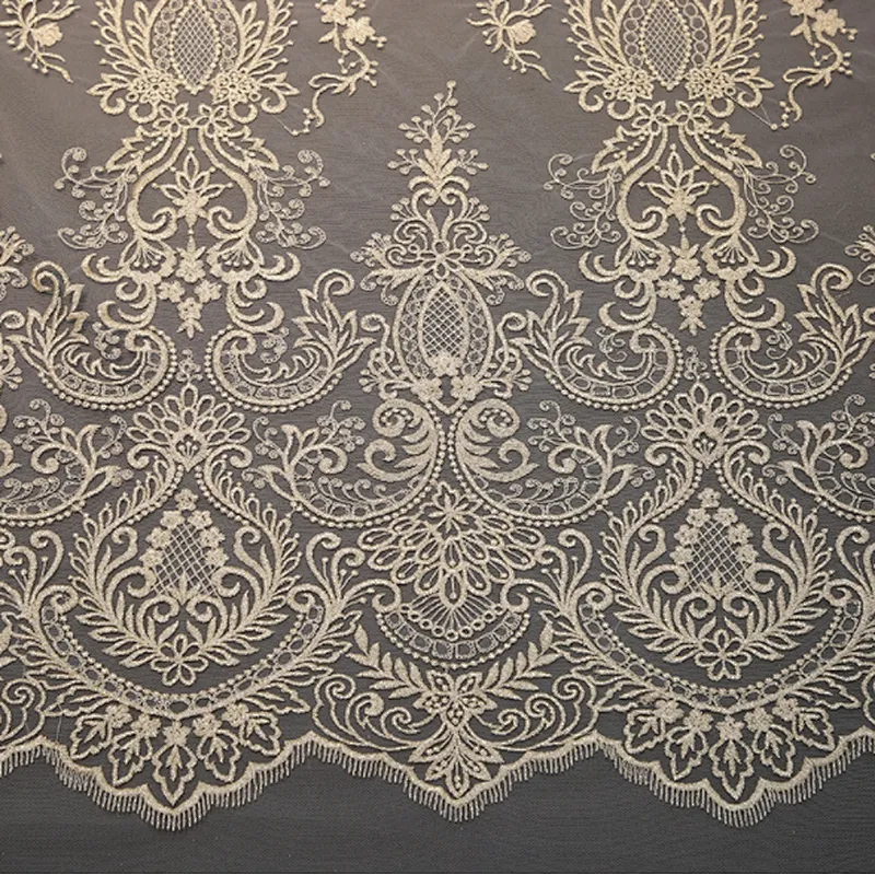 african in season flower embroidery mesh tulle lace fabric