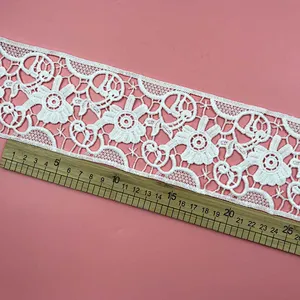 Wholesale White Chemical Embroidered Lace African Lace for Garments