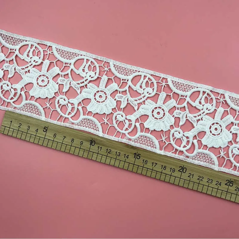 Wholesale White Chemical Embroidered Lace African Lace for Garments