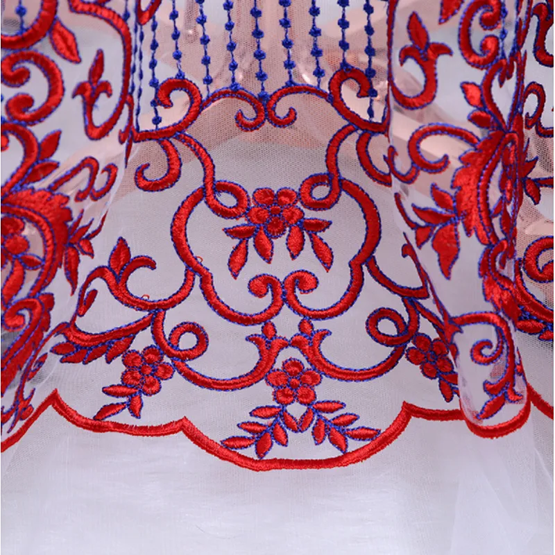 Lemo wholesale 2019 New design african mesh embroidery tulle  lace fabric