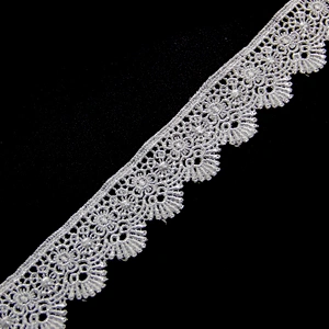 3.5cm Flower Design Chemical Embroidery Lace for Skirt Decoration