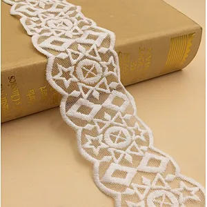 new style nylon net embroidery lace trim water soluble lace fabric