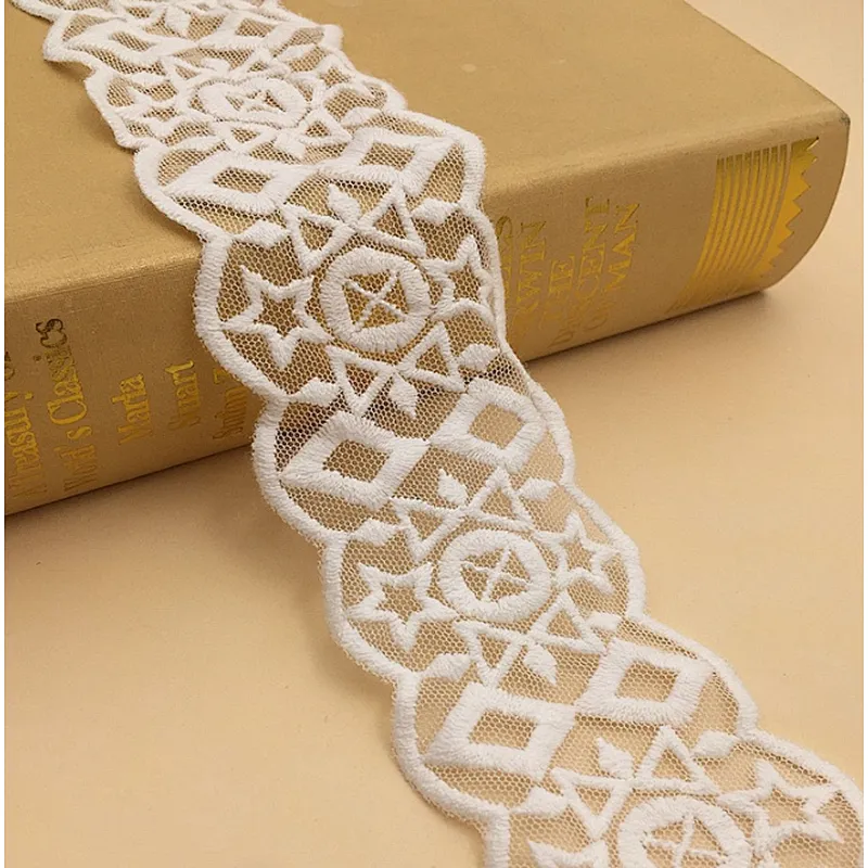 new style nylon net embroidery lace trim water soluble lace fabric