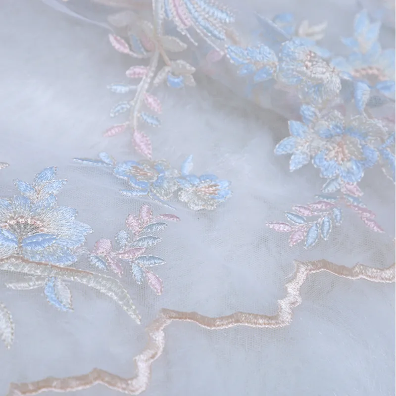 2019 new style royal  beautiful flower african mesh bridal 3D embroidery lace fabric