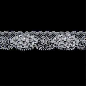 2.5cm Nylon Polyester Spandex Lace Trim