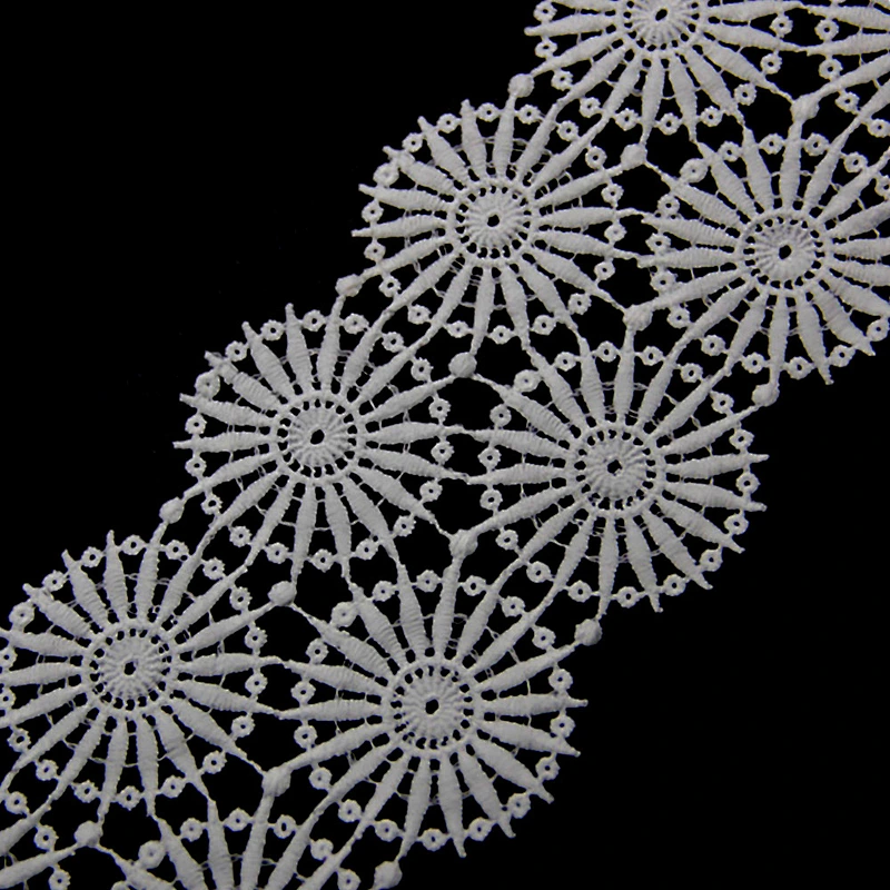 8cm Luxury Embroidery Chemical Lace Fabric for Dress Decoration