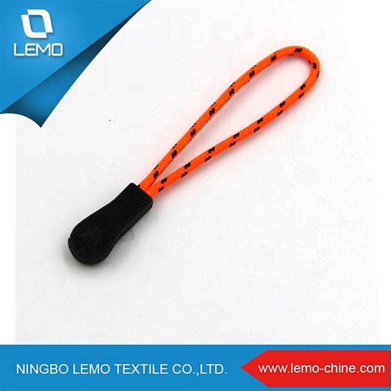 lemo Custom Logo Nylon Cords Travel Rubber Plastic Zipper Puller, Zip Puller