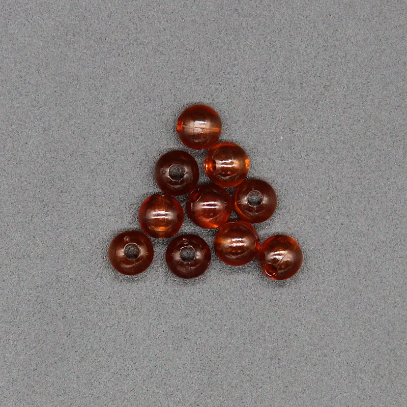 Reddish Brown Color 5mm Spherical with One Hole Plastic Pearl ABS Beads