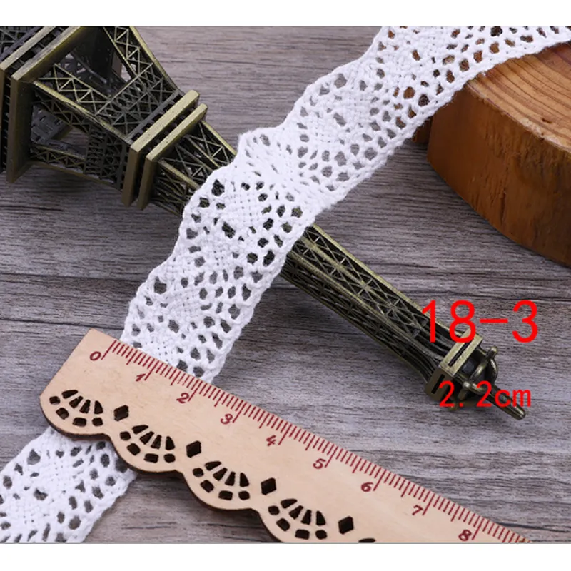 wholesale fashion african cheap cotton white bridal tc lace trim