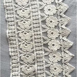 wholesales 100% cotton embroidery lace material for dress