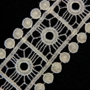 4.5cm New Style Mixed Round and Square Pattern Milk Yarn Lace