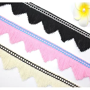 wholesales 5cm african color row of tassel lace for dress