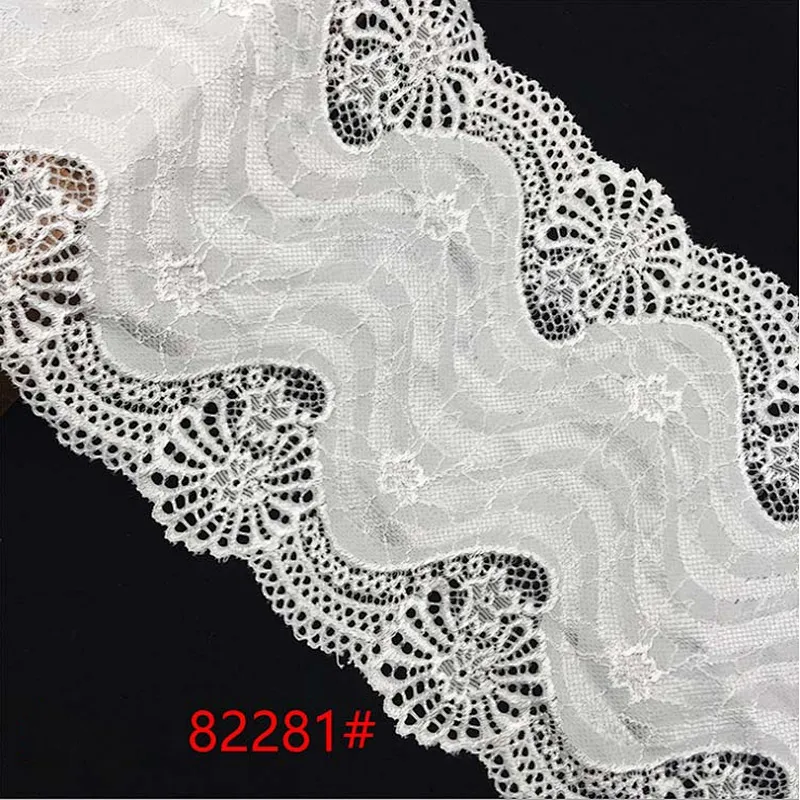 Fashion hot sale 19*100cm black&white french eyelash floral lemo lace
