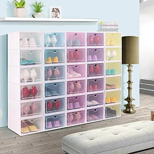 2020 New design Thickened Transparent Shoe Plastic Storage Artifact Clamshell Drawer Type Box